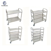 Kitchen Stainless Steel Dining Trolley with Brakes
